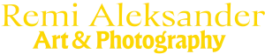 Gold Remi Aleksander Art and Photography wordmark logo