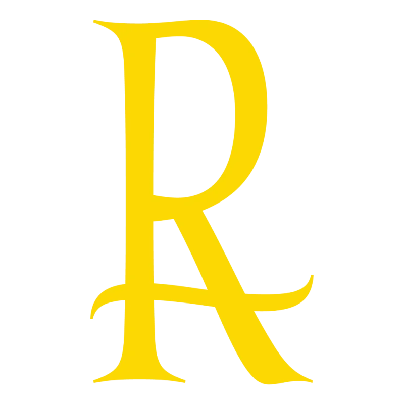 Gold R.A. monogram logo for Remi Aleksander Art and Photography